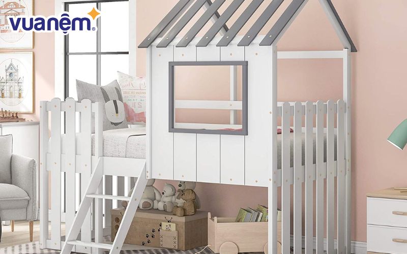 Giường ngủ công chúa cho bé gái hình ngôi nhà
