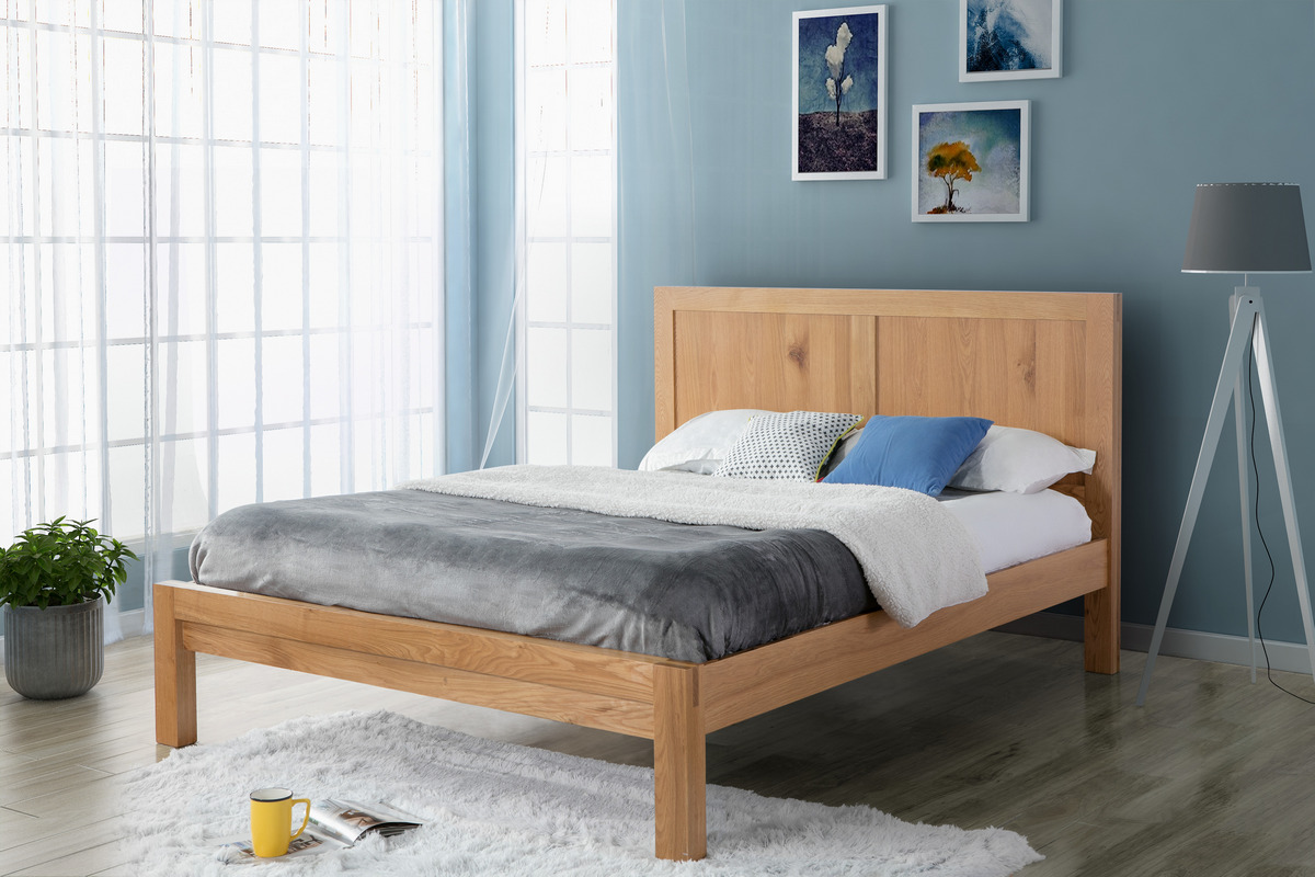 giường ngủ gỗ dổi cao chân