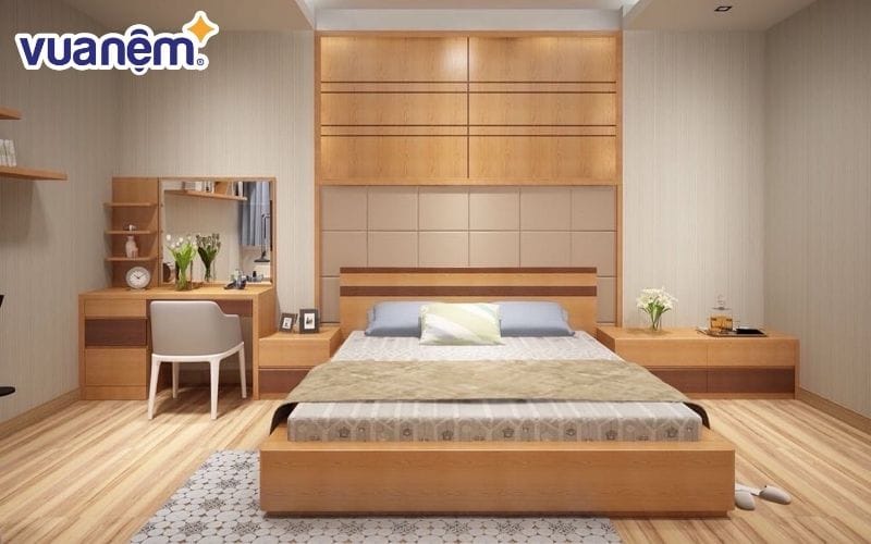 Giường ngủ gỗ dổi phản liền