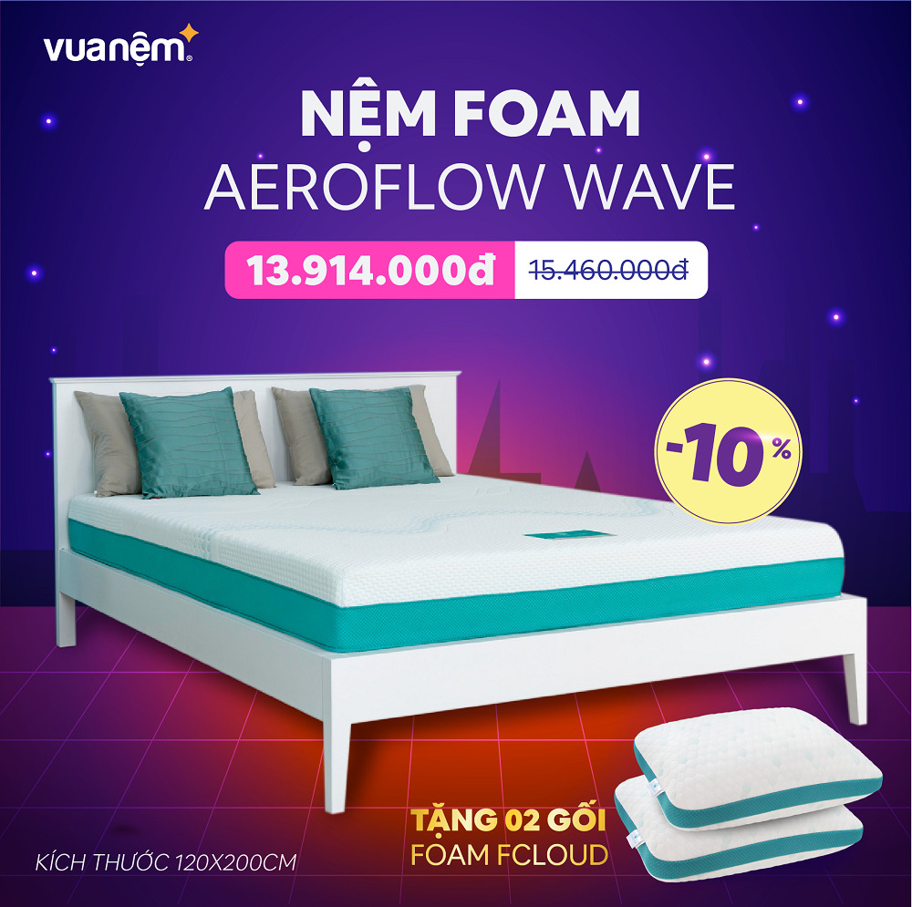 Nệm Foam Aeroflow Wave