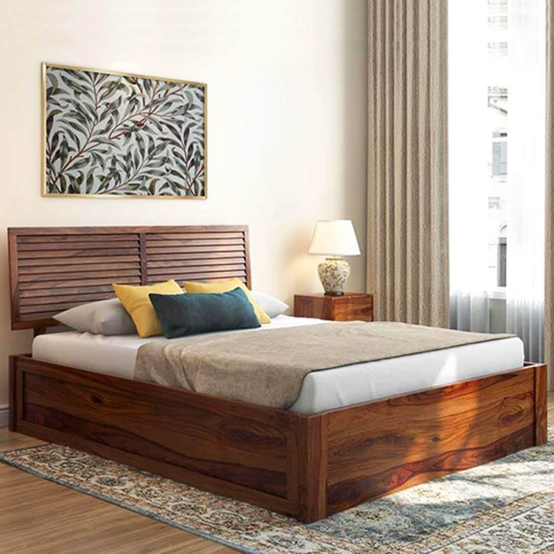 Giường ngủ bệt gỗ hương