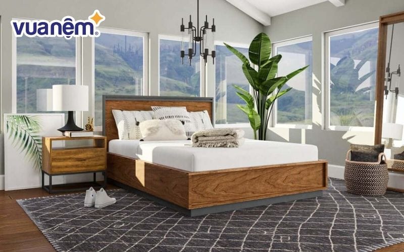 Mẫu giường ngủ gỗ đinh hương lấy cảm hứng từ phong cách nội thất của xứ Phù Tang