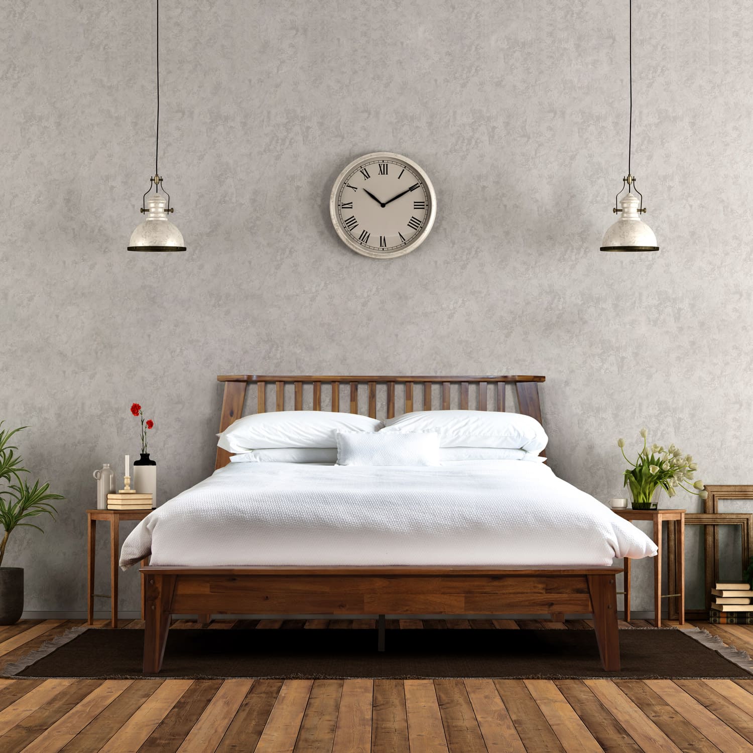 giường ngủ gỗ tràm hiện đại