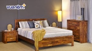 10+ mẫu giường ngủ gỗ Tràm sang, xịn, mịn, đáng tiền