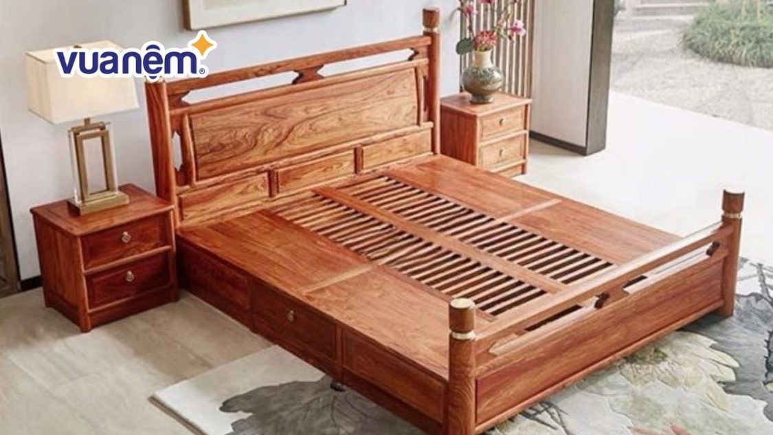 TOP 8 mẫu giường ngủ gỗ hương đẹp cho mọi không gian nhà ở