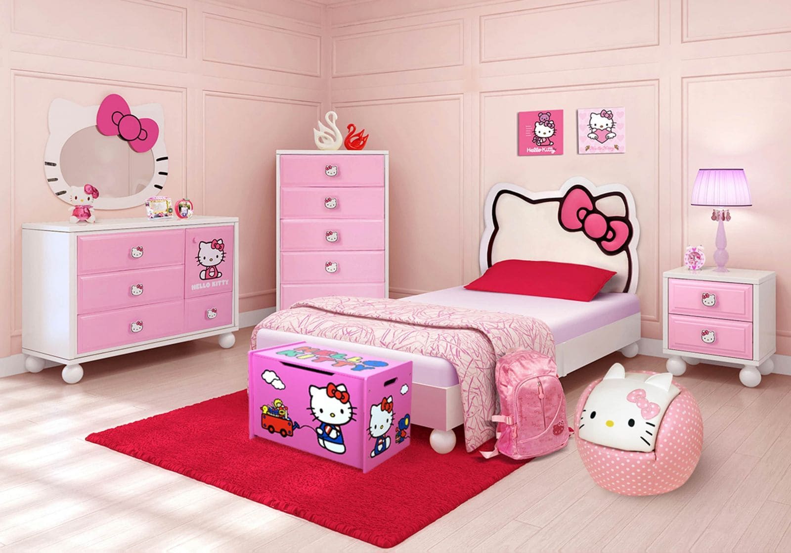 phòng ngủ hello kitty đẹp