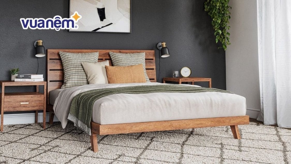 Có nên mua giường ngủ gỗ cao su không? Top 5+ mẫu giường đẹp