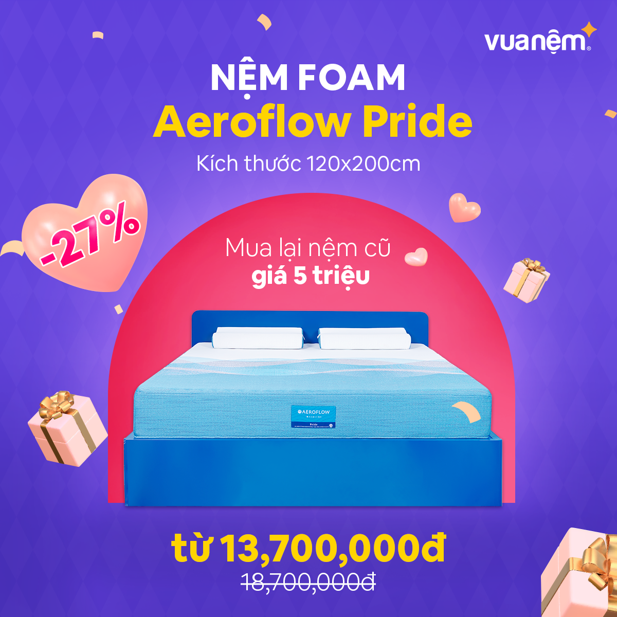 Nệm foam Aeroflow Pride