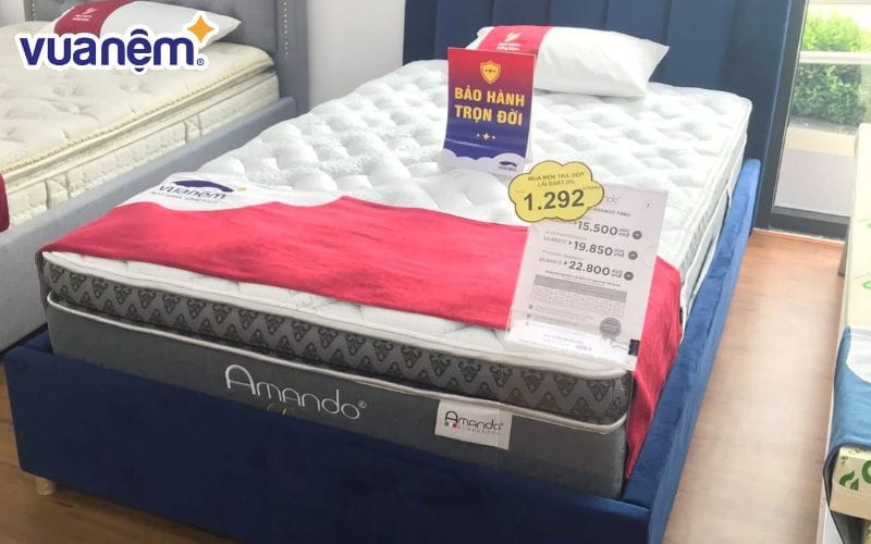 Sản phẩm được cấu tạo từ khung gỗ bền chắc, kết hợp lớp vải nỉ cao cấp bọc toàn bộ đầu, vai và thành giường