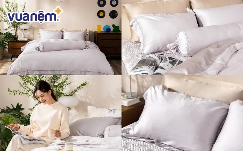 Bộ chăn ga gối lụa cao cấp Amando Élan bán chạy không kém cạnh bất kỳ sản phẩm chăn ga lụa tơ tằm, lụa cotton nào trên thị trường