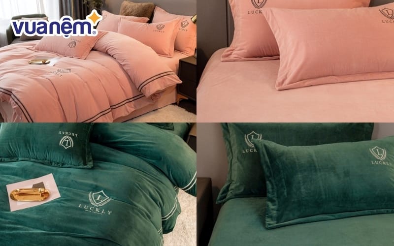 Người dùng không cần trang bị thêm chăn dày dặn khi sử dụng ga giường nỉ nhung Lucky