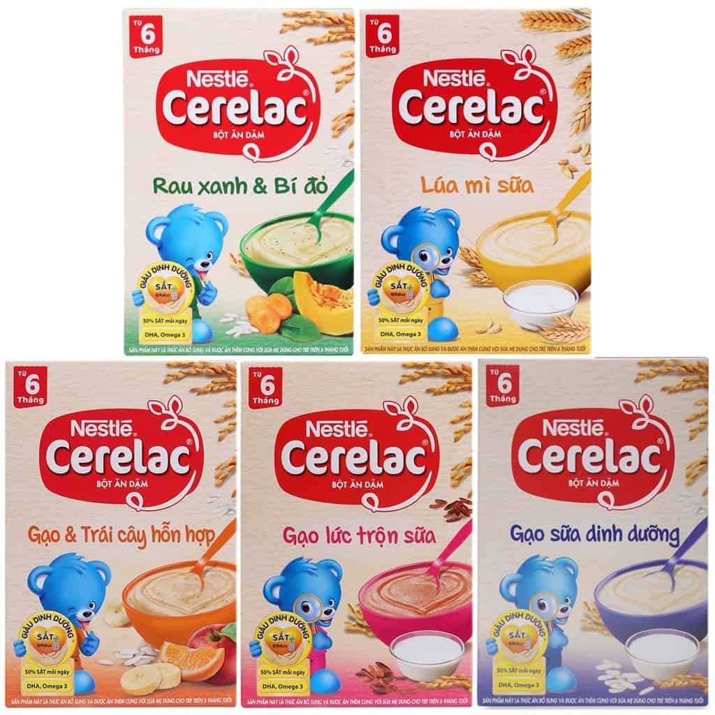 bột ăn dặm cho bé 5 tháng Nestle Cerelac