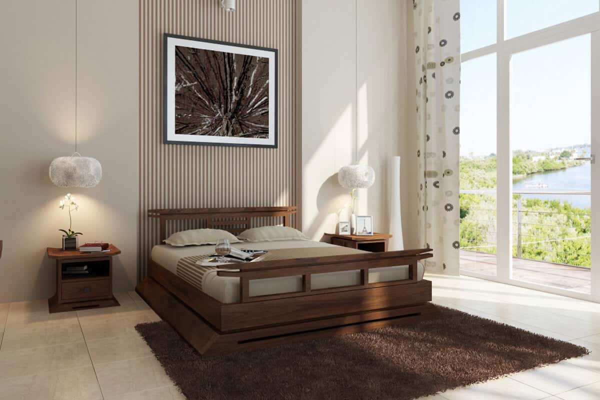 Giường bệt kiểu Nhật làm từ gỗ sồi