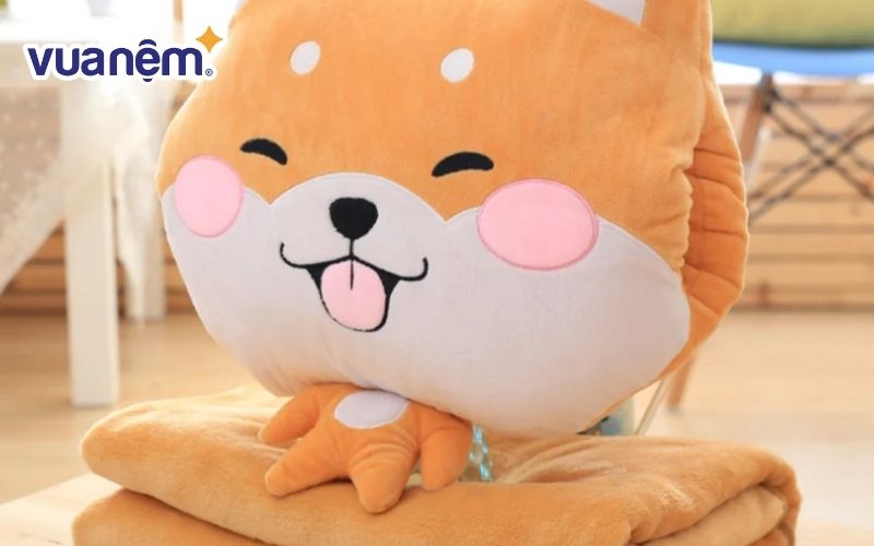 Mẫu gối ngủ 3 trong 1 form tròn thú bông 3