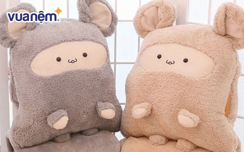 Mẫu gối 3 trong 1 form tròn thú bông 6