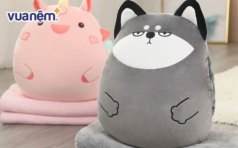 Gối nằm 3 trong 1 được thiết kế với chất liệu đa dạng