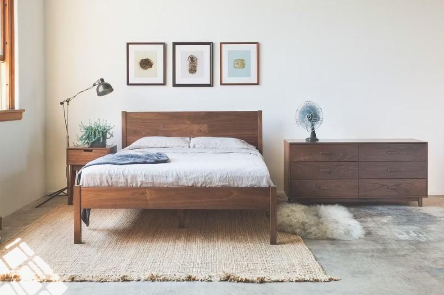 mẫu giường gỗ hương xám đẹp
