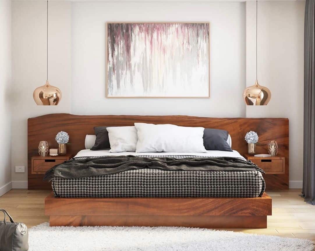 mẫu giường gỗ hương xám