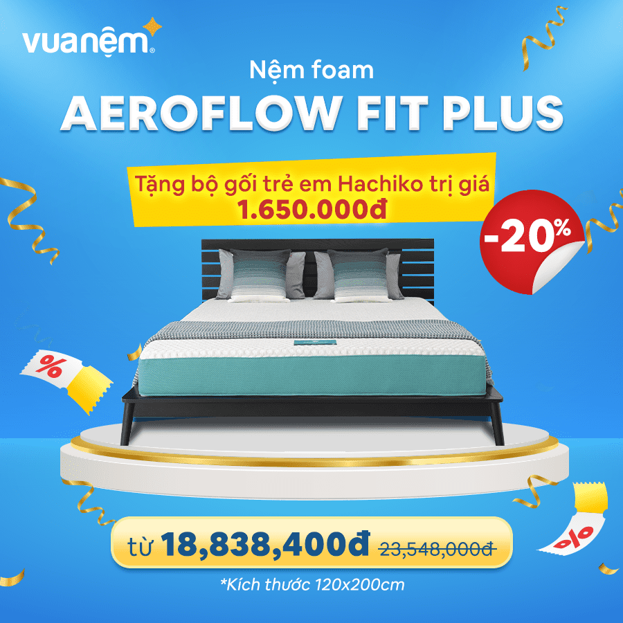 Khuyến mãi nệm Foam Aeroflow Fit Plus