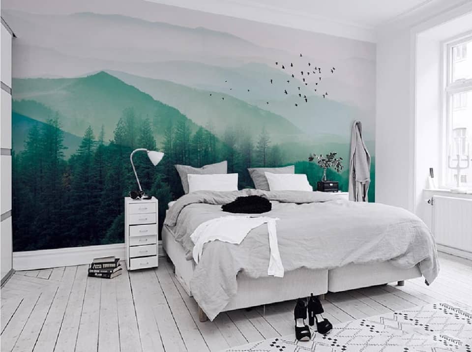 Sử dụng giấy dán tường cho phòng ngủ