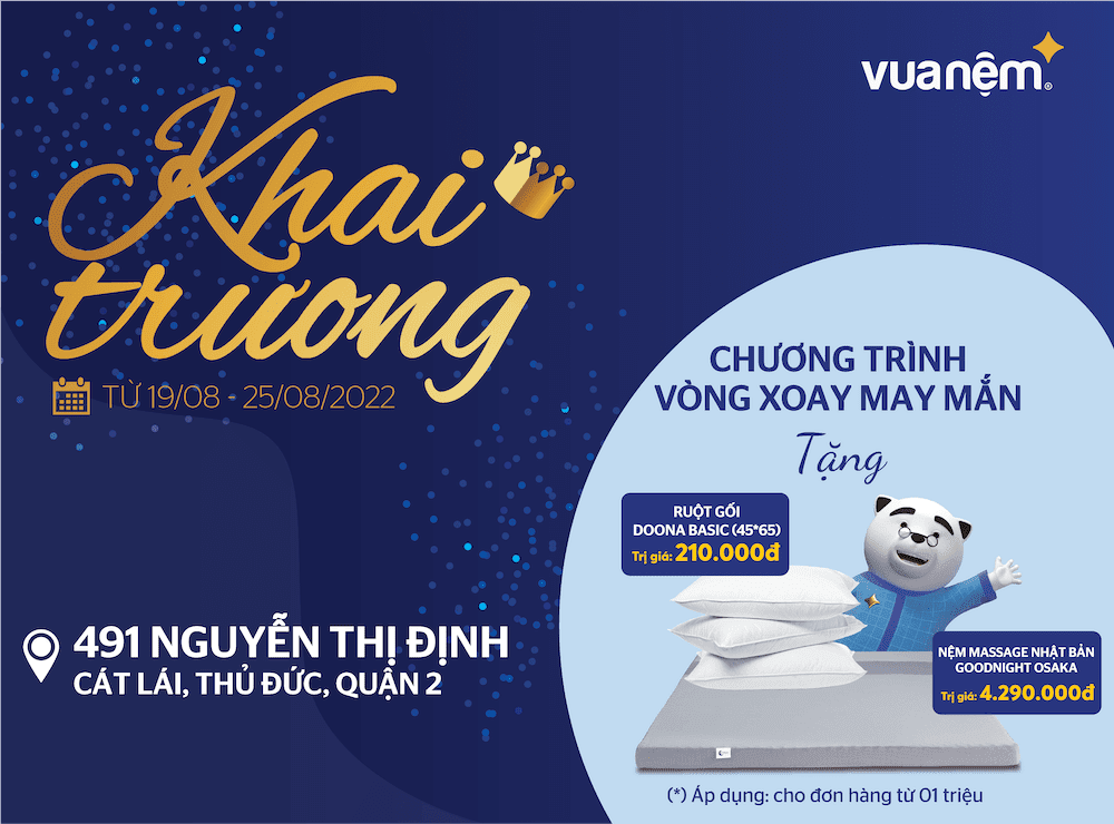 Chương trình vòng xoay may mắn mừng khai trương Vua Nệm Nguyễn Thị Định