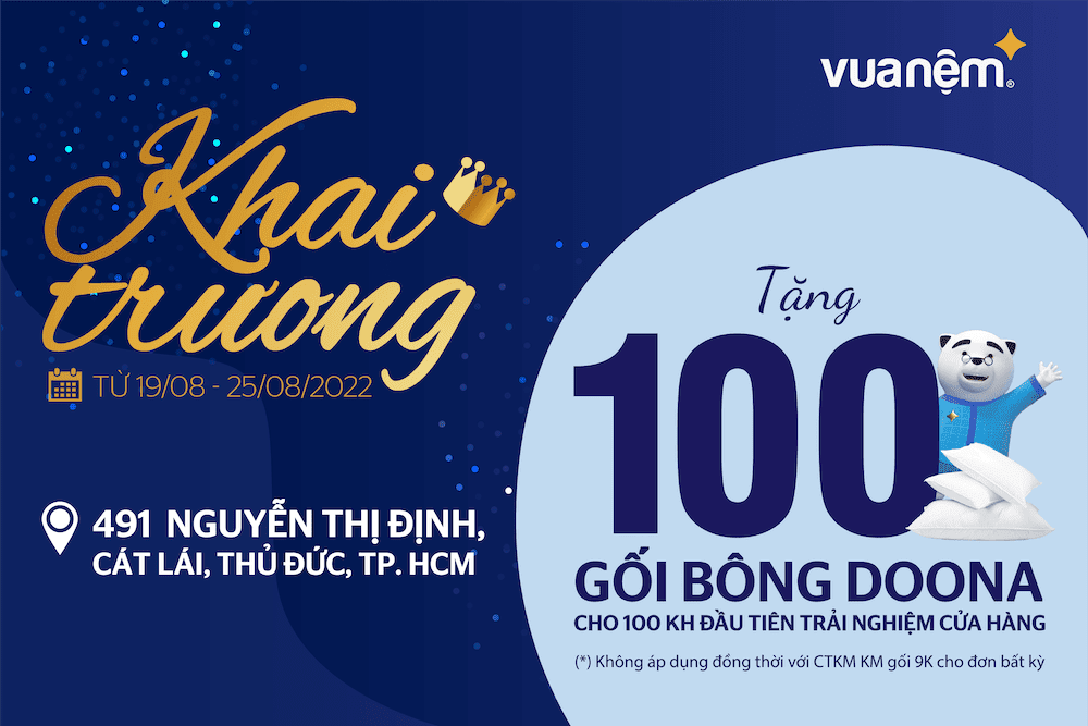 Khuyến mãi mừng khai trương Vua Nệm Nguyễn Thị Định