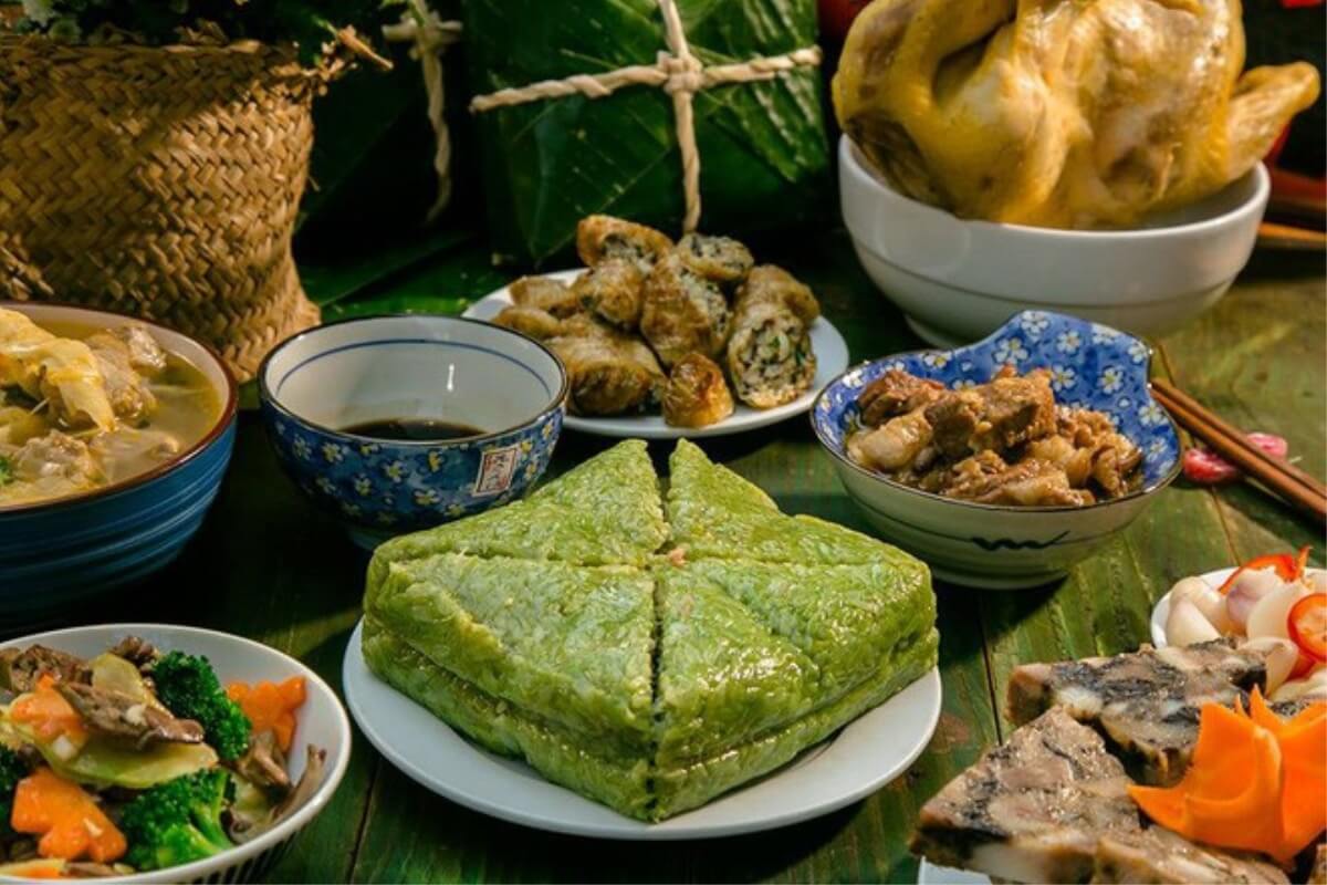 bánh chưng nếp cẩm bao nhiêu calo 