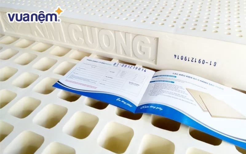Nệm cao su Kim Cương với cao su 100% thiên nhiên