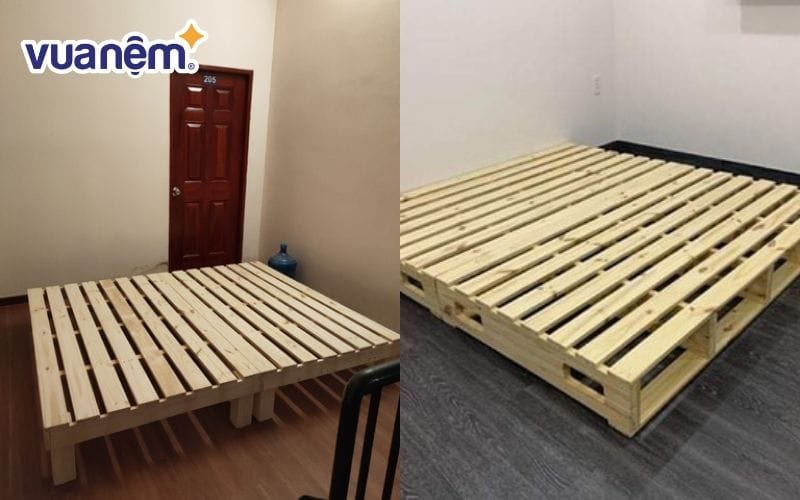 Giường pallet Yến Ngọc Anh chuyên các mẫu giường pallet gỗ tối giản