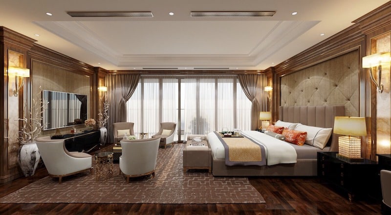 Phòng ngủ luxury luôn thể hiện được sự sang trọng và đẳng cấp