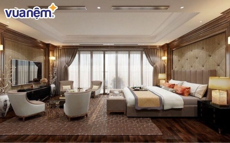 Phòng ngủ luxury luôn thể hiện được sự sang trọng và đẳng cấp