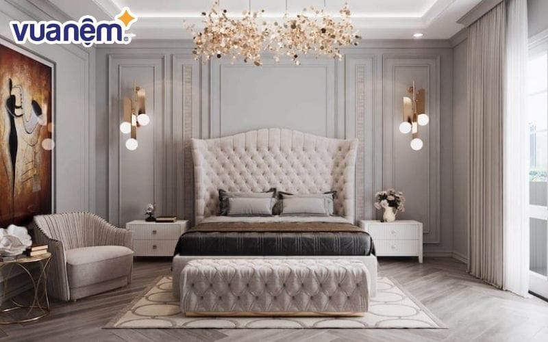 Mẫu phòng ngủ tân cổ điển mang đến một nét đẹp độc đáo, cuốn hút