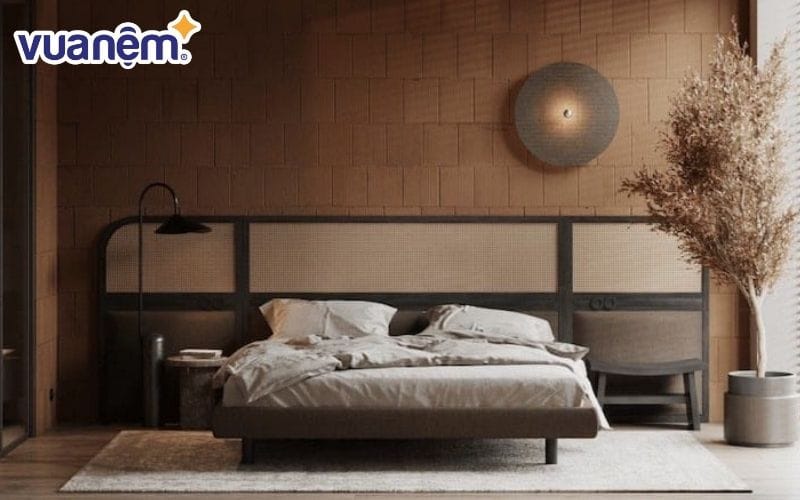 Phòng ngủ màu nâu đất luôn mang lại cảm giác ấm cúng đến lạ thường