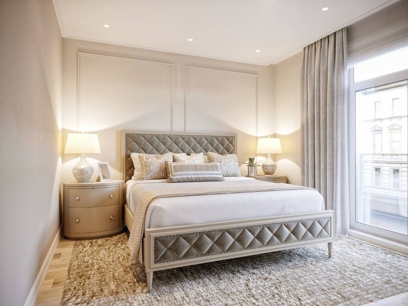 Phòng ngủ màu trắng tôn lên nét đẹp tinh tế, đơn giản nhưng vô cùng hiện đại