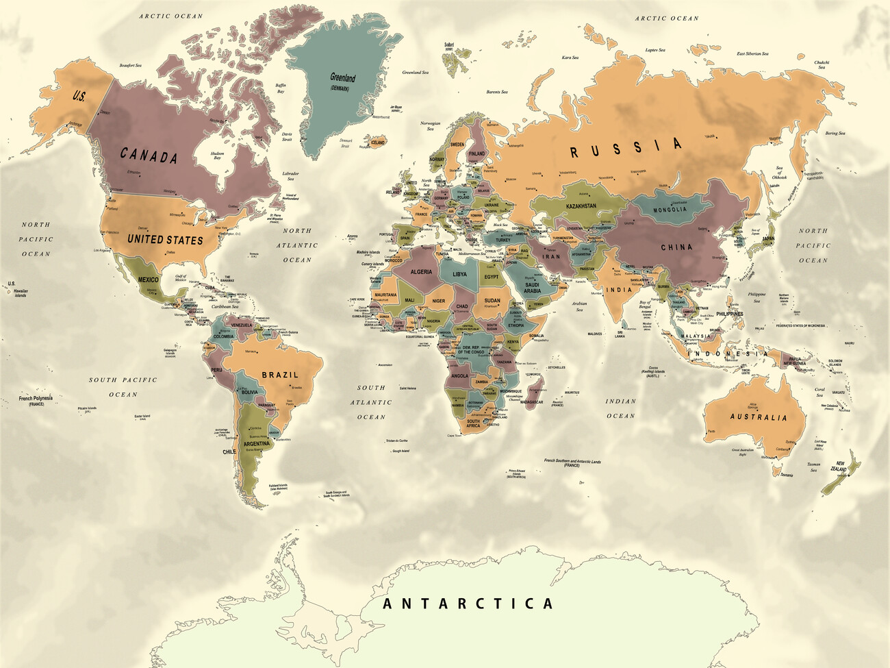 Tranh Vẽ Bản đồ Thế Giới | SKYHOME.VN