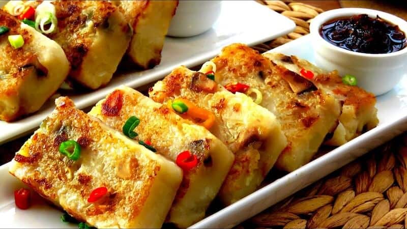 Bánh củ cải chiên với hình thức đẹp mắt