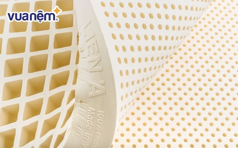 Nệm cao su Liên Á được làm từ cao su 100% thân thiện với môi trường
