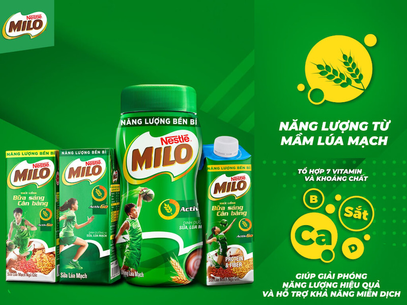 Sữa Milo cung cấp nguồn năng lượng dồi dào