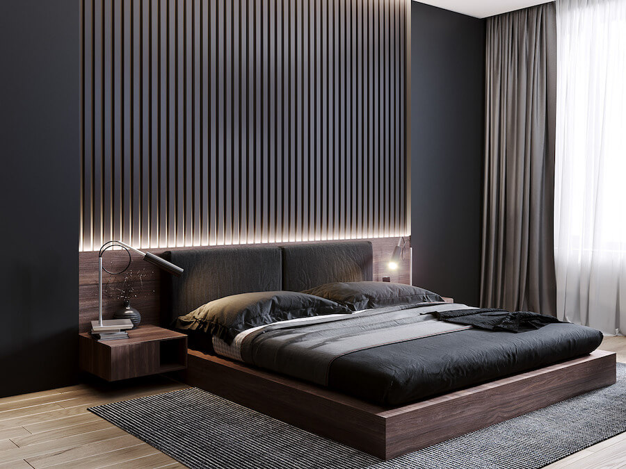 Những chiếc giường với chất liệu gỗ công nghiệp MDF tại nội thất Quốc Thắng