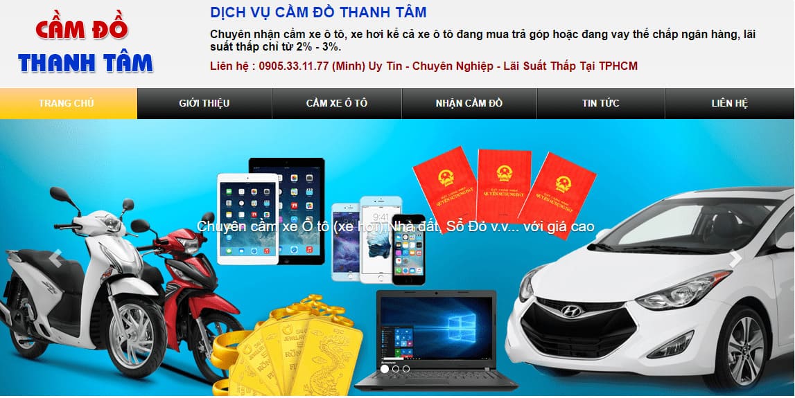 tiệm cầm đồ uy tín tphcm Thanh Tâm