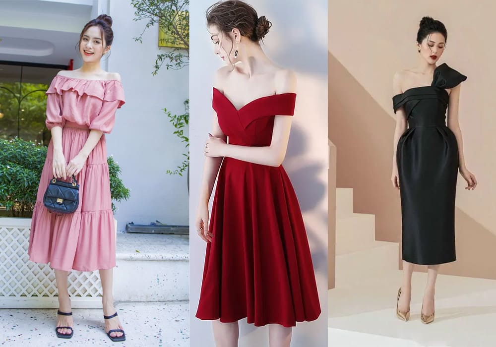 Váy Trắng Cổ Vuông Nơ Lưng Siêu Sang Diện Đi Đám Cưới Tiệc Tùng Cực Chuẩn  Lun ྇ | Shopee Việt Nam