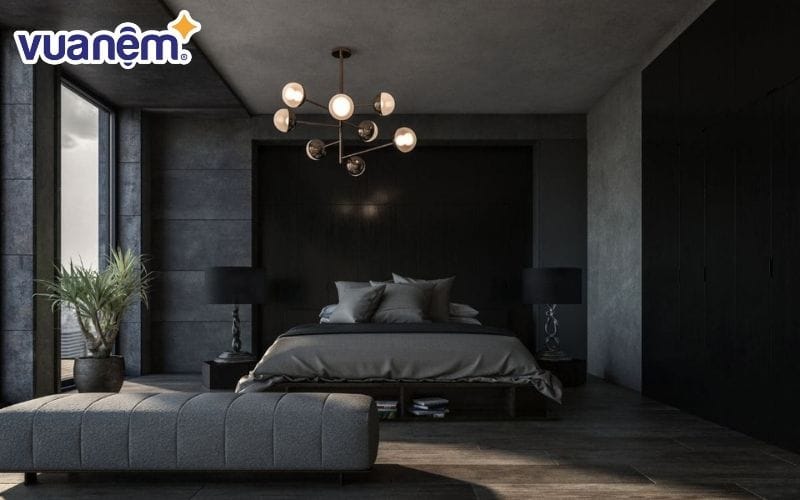 Chọn màu sơn phòng ngủ mệnh Mộc là màu đen