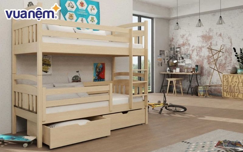 Giường tầng thích hợp cho gia đình có hai bé nhưng không đủ hai phòng riêng