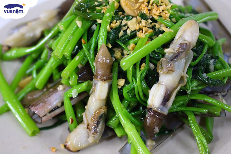 Cách làm ốc móng tay xào rau muống thơm ngon khó cưỡng