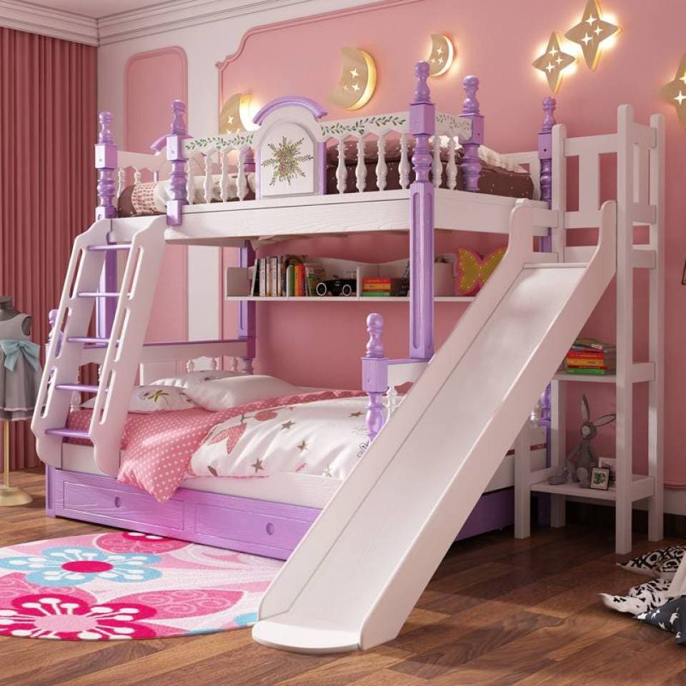 Giường ngủ tầng siêu dễ thương cho các bé gái 7 tuổi