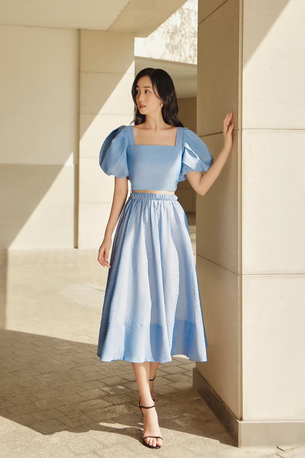 May áo cưới công chúa màu xanh Pastel 014 - Xưởng may áo cưới-KingBridal