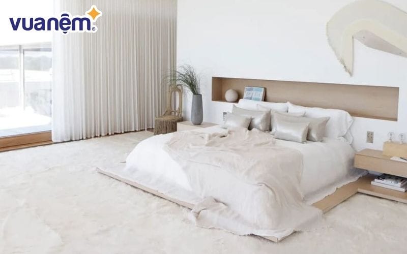 Nên đặt nệm tại vị trí có đủ ánh sáng tự nhiên ban ngày