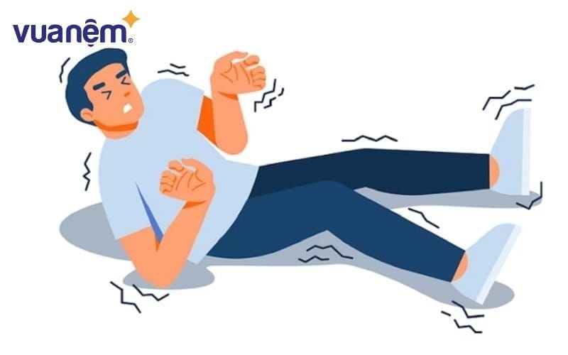 Co giật trong giấc ngủ sẽ cảm giác như cơ thể đang bay, thở gấp