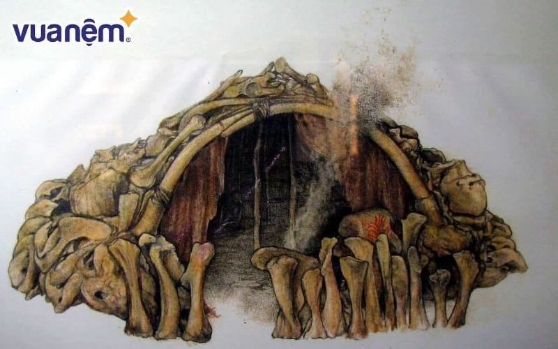 Không gian ngủ cũng chính là nơi sinh sống của người cổ đại