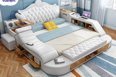 Mẫu giường ngủ kết hợp ghế tình yêu đẹp